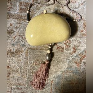 Rafael Sanchez wood hardshell purse